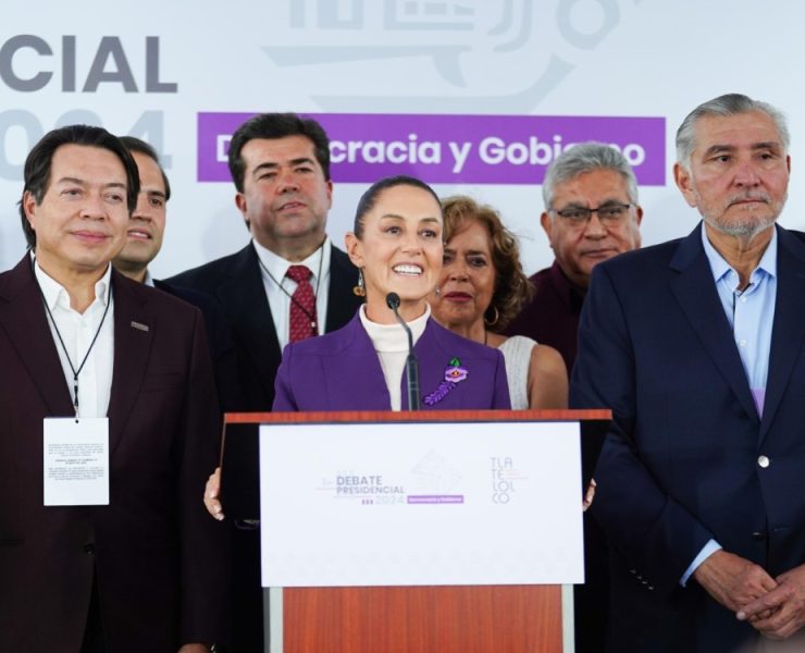 Mario Delgado celebra el desempeño de Claudia Sheinbaum en el último debate presidencia