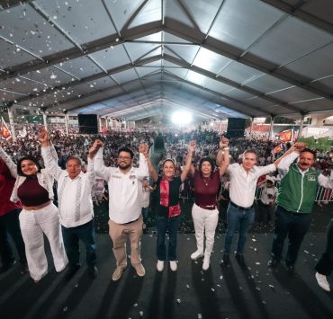 Claudia Sheinbaum Cierra Campaña Regional en Naucalpan con Apoyo de Líderes de Morena y el Partido Verde
