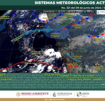 El SMN prevé lluvias intensas en el sureste y península de Yucatán